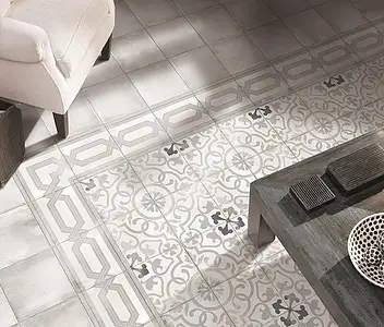 Background tile, Effect concrete, Color grey, Glazed porcelain stoneware, 18.7x18.7 cm, Finish matte