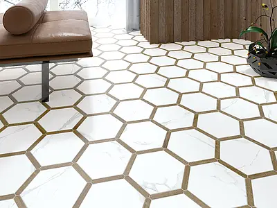 Background tile, Effect wood,other marbles, Color white, Glazed porcelain stoneware, 22x25 cm, Finish matte