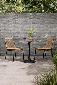 Background tile, Effect brick, Color grey, Glazed porcelain stoneware, 7.5x28 cm, Finish matte