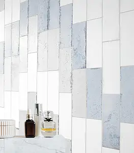 Background tile, Color sky blue, Ceramics, 7.5x22.5 cm, Finish matte