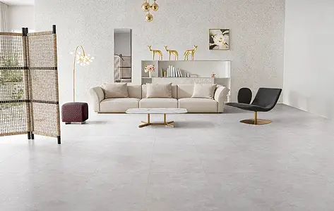 Background tile, Effect ceppo di gré, Color white, Glazed porcelain stoneware, 60x120 cm, Finish matte
