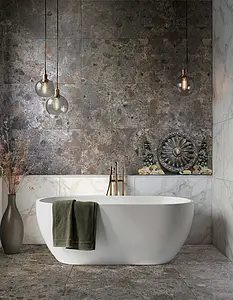 Background tile, Effect ceppo di gré, Color brown, Glazed porcelain stoneware, 60x120 cm, Finish matte