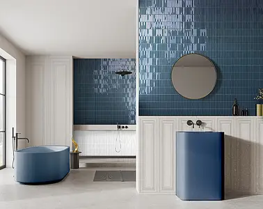 Mosaic effect tiles, Color navy blue, Ceramics, 20x20 cm, Finish glossy