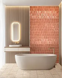 Mosaic effect tiles, Color orange, Ceramics, 20x20 cm, Finish glossy