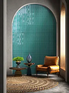Mosaic effect tiles, Color green, Ceramics, 20x20 cm, Finish glossy
