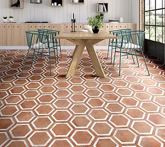 Background tile, Effect terracotta,calacatta, Color brown, Glazed porcelain stoneware, 22x25 cm, Finish matte