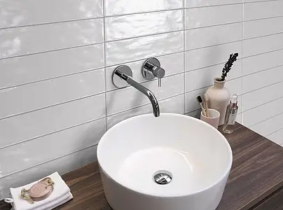 Background tile, Color grey, Style zellige, Ceramics, 7.5x30 cm, Finish glossy