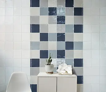 Border, Effect unicolor, Color navy blue, Style zellige, Ceramics, 2x15 cm, Finish glossy