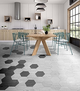 Background tile, Effect wood, Color grey, Glazed porcelain stoneware, 20x24 cm, Finish matte