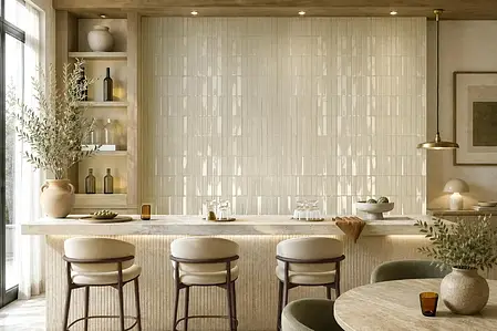 Mosaic effect tiles, Color beige, Ceramics, 20x20 cm, Finish glossy