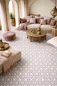 Background tile, Color beige, Style oriental,zellige, Glazed porcelain stoneware, 22.3x22.3 cm, Finish matte