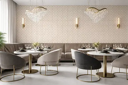 Background tile, Color beige, Style oriental,zellige, Glazed porcelain stoneware, 22.3x22.3 cm, Finish matte