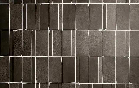 Mosaikkflis, Farge svart, Stil designer, Glasert porselenssteintøy, 30x30 cm, Overflate matt