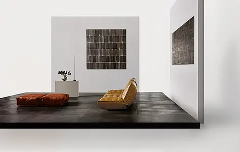 Mosaïque, Teinte noire, Style designer, Grès cérame émaillé, 30x30 cm, Surface mate