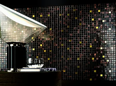 Effetto madreperla, Colore marrone, Mosaico, Vetro, 32.7x32.7 cm, Superficie lucida
