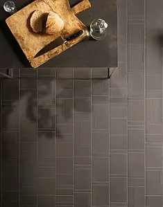 Background tile, Color black, Style designer, 14x42 cm, Finish matte