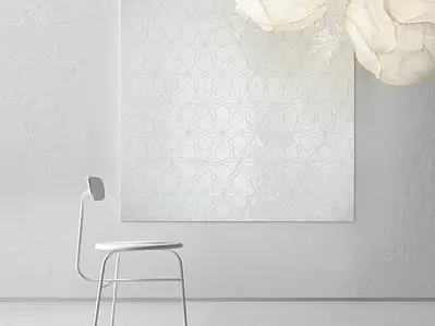 Mosaikkflis, Farge hvit, Glass, 21x36.5 cm, Overflate glanset