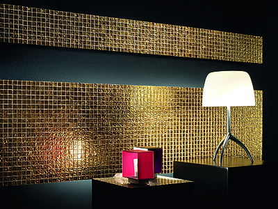 Doro Mosaic Tiles produced by Mosaico più, Gold and precious metals effect