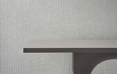 Mosaïque, Teinte grise, Style designer, Verre, 30x32 cm, Surface mate