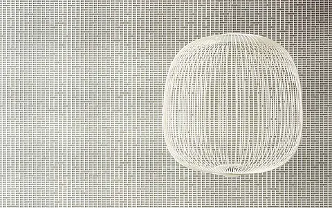 Mosaikkflis, Farge grå, Stil designer, Glass, 30x32 cm, Overflate matt