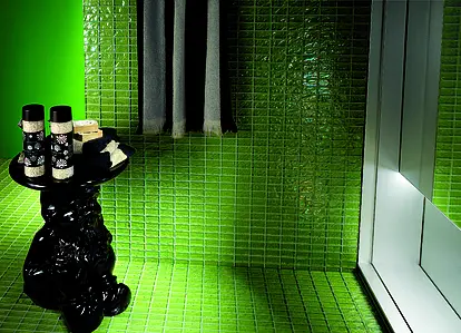 Mozaika, Efekt perły, Kolor zielony, Szkło, 30x30 cm, Powierzchnia błyszcząca