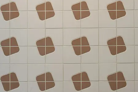 Grundflise, Farve beige,brun, Stil designer, Glaseret porcelænsstentøj, 9.4x9.4 cm, Overflade mat