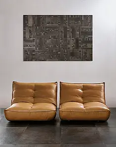 Mozaika, Kolor czarny, Styl designerski, Gres szkliwiony, 30x30 cm, Powierzchnia antypoślizgowa