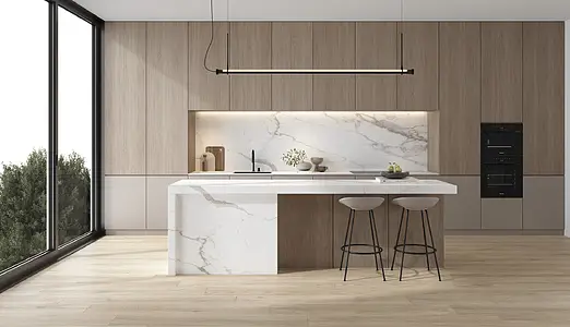 Background tile, Effect wood, Color beige, Glazed porcelain stoneware, 24x151 cm, Finish matte