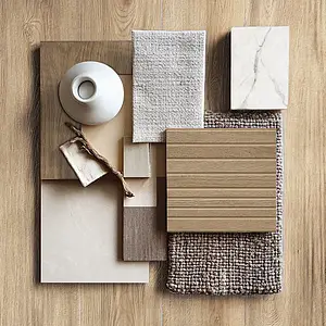 Carrelage, Effet bois, Teinte beige, Grès cérame émaillé, 24x151 cm, Surface mate