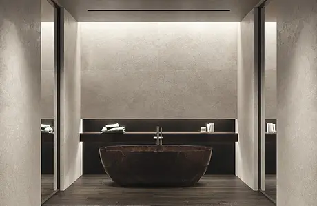 Background tile, Effect wood, Color brown, Glazed porcelain stoneware, 24x151 cm, Finish antislip