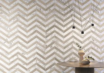 Mosaic tile, Effect wood,other marbles, Color white,brown, Unglazed porcelain stoneware, 21.9x30 cm, Finish matte