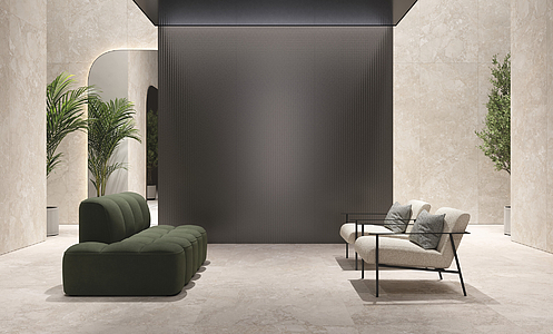 Background tile, Effect metal, Color grey, Unglazed porcelain stoneware, 100x275 cm, Finish matte