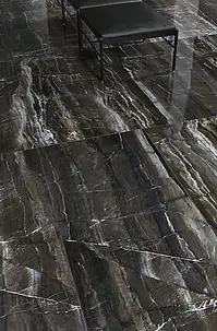 Carrelage, Effet pierre,autres types de pierre, Teinte grise, Grès cérame émaillé, 75.5x151 cm, Surface polie
