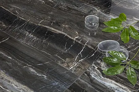 Grundflise, Effekt sten,other stones, Farve grå, Glaseret porcelænsstentøj, 75.5x151 cm, Overflade poleret