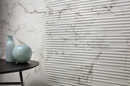 Hintergrundfliesen, Optik stein,andere marmorarten, Farbe graue,weiße, Keramik, 33.3x100 cm, Oberfläche matte