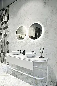 Background tile, Effect stone,other marbles,other stones, Color white, Ceramics, 33.3x100 cm, Finish matte