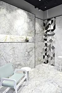 Background tile, Effect stone,other marbles,other stones, Color white, Glazed porcelain stoneware, 100x180 cm, Finish polished