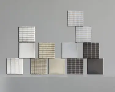 Grundflise, Farve grå, Stil designer, Glaseret porcelænsstentøj, 20.5x20.5 cm, Overflade skridsikker