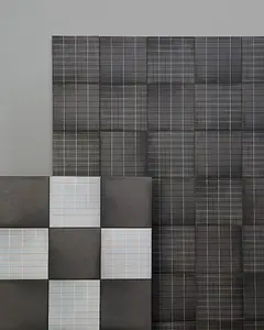 Grundflise, Farve sort, Stil designer, Glaseret porcelænsstentøj, 20.5x20.5 cm, Overflade skridsikker