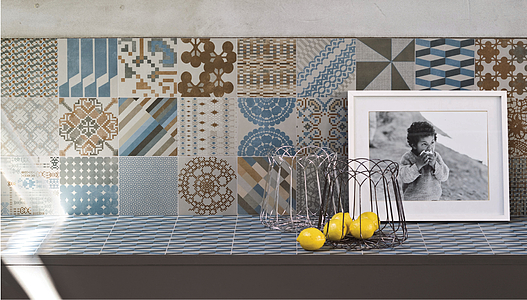 Carrelage grès cérame Azulej fabrication de Mutina Ceramiche & Design, Style patchwork,designer, Effet béton