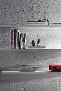 Farbe weiße, Stil design, Hintergrundfliesen, Unglasiertes Feinsteinzeug, 18x54 cm, Oberfläche matte