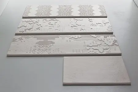 Bakgrundskakel, Färg vit, Stil designer, Oglaserad granitkeramik, 18x54 cm, Yta matt
