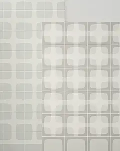 Background tile, Effect faux encaustic tiles, Color grey, Style designer, Glazed porcelain stoneware, 20.5x20.5 cm, Finish antislip
