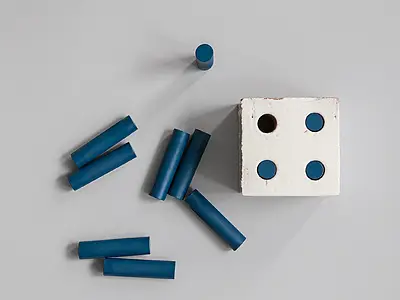 Blok fliser, Farve hvid, Stil designer, Terracotta, 13x13 cm, Overflade 3D
