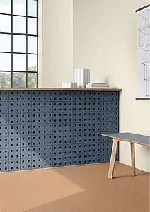 Blok fliser, Farve marineblå, Stil designer, Terracotta, 13x13 cm, Overflade mat