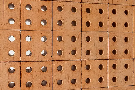 Blok fliser, Farve brun, Stil designer, Terracotta, 13x13 cm, Overflade mat