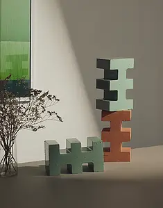 Blok fliser, Farve beige, Stil designer, Terracotta, 13x22 cm, Overflade mat