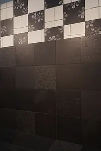 Bakgrundskakel, Färg svart, Stil designer, Glaserad granitkeramik, 30x30 cm, Yta halksäker