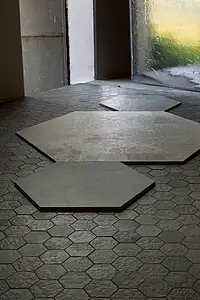 Mosaik, Färg grå, Stil designer, Oglaserad granitkeramik, 21x44 cm, Yta 3D