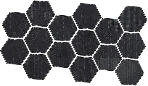 Mutina Ceramiche & Design, Déchirer, Pudd44_MosaicoRandomDecorNero